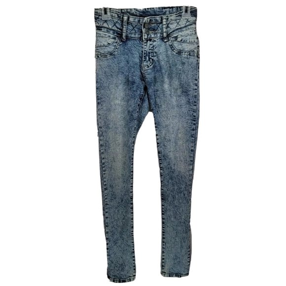 Vintage High Waist Skinny Jeans Dear Body Size 5 Acid Wash Stretch - Picture 1 of 8